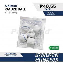 Bargain Hunters - Unimex Gauze Balls with X-ray Line, Cherry (Sold by pack of 5s)